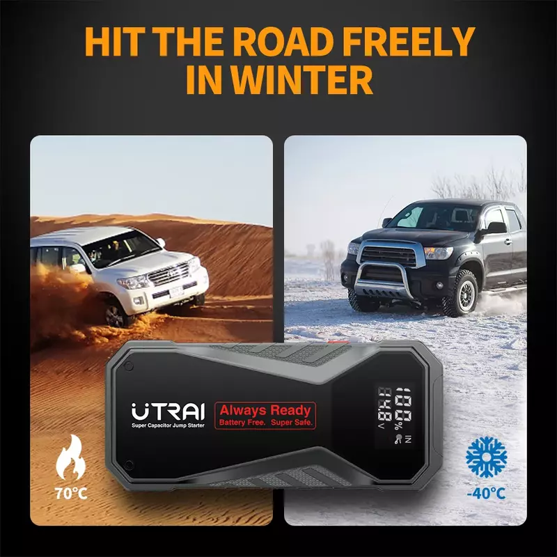 UTRAI Starter Jump mobil kapasitor Super, baterai isi daya Cepat Super aman 1000A portabel untuk perangkat mulai Booster darurat