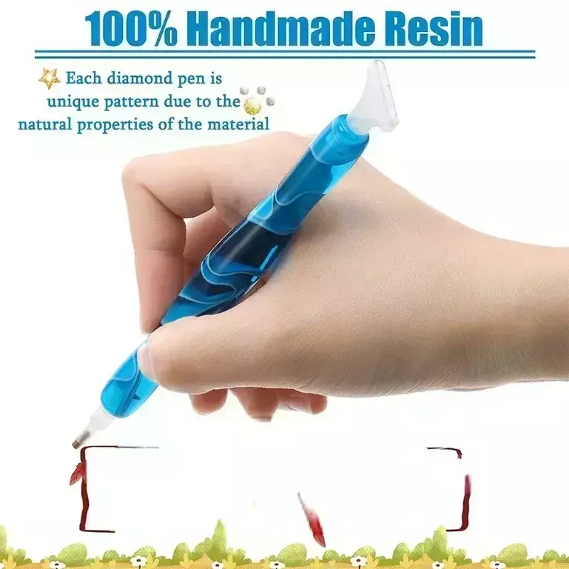 5D DIY Diamond Pen Spot Drill Pen Set Resin Diamond Embroidery Tool Accessories Multifunctional 5 Pen Head Spot Drill Tool