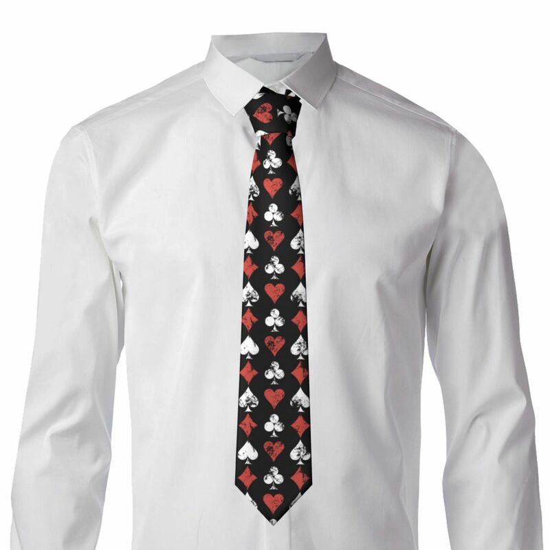 Krawatte für Männer formale dünne Krawatten klassische Herren Spiel karten mit Abrieb rissen und Ambrosia Hochzeit Krawatte Gentleman schmal