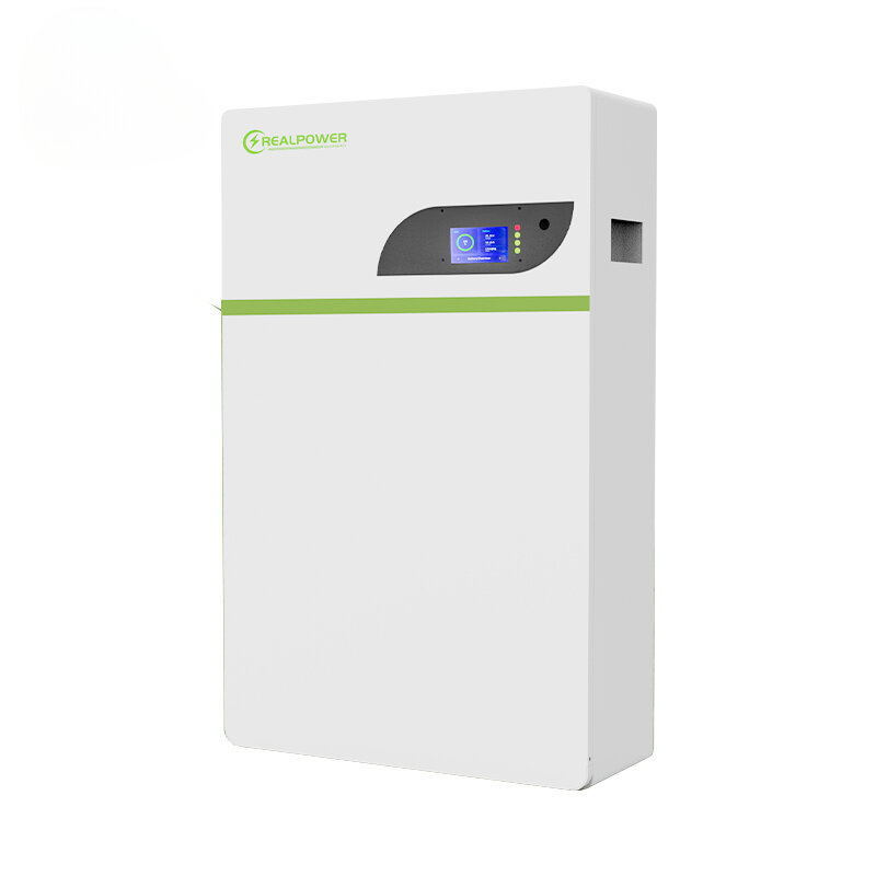 RealPower-Batería de iones de litio LiFePO4, sistema de almacenamiento de energía Solar para el hogar, montado en la pared, capacidad de 200Ah, 48V/51,2 V, 10kWh, almacén de la UE