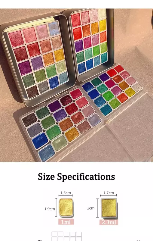 Jednolite farby akwarelowe akwarelowe zestaw do artystyczny obraz projekt paznokci 167