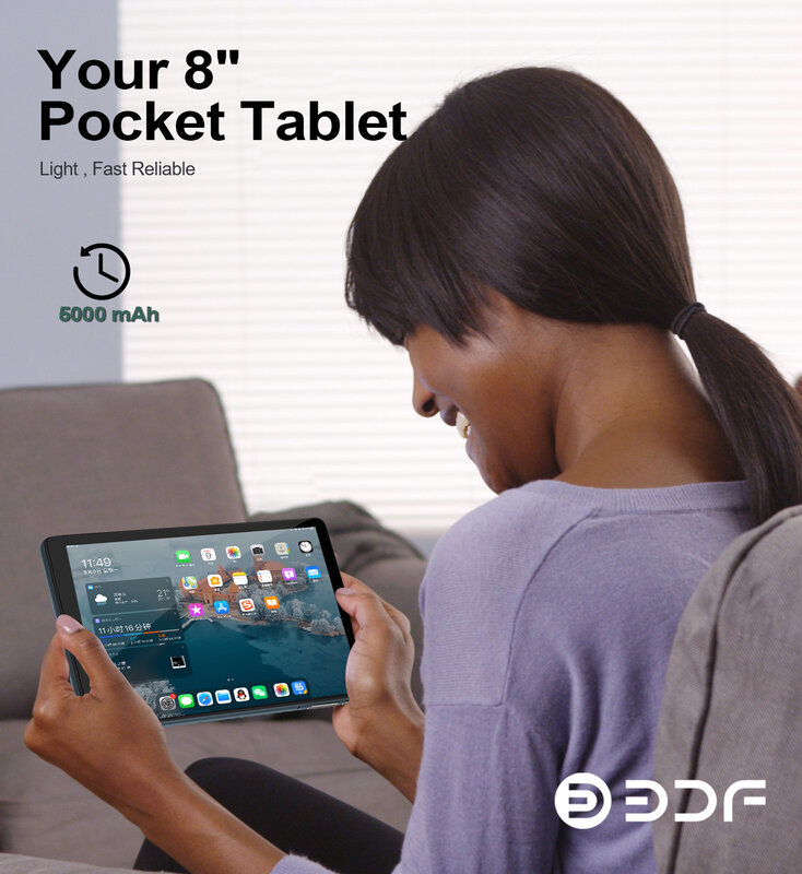Tablet pc de 8 polegadas com android 9.0, 4gb de ram, 64gb rom, bateria 5000mah, google play, versão global
