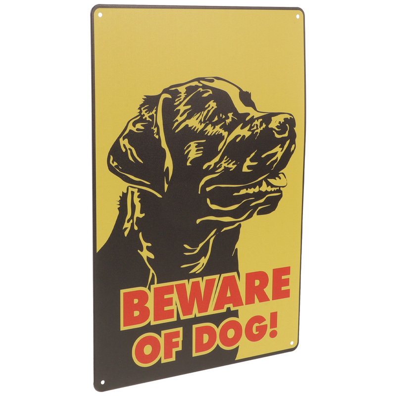 Pittura decorativa/immagine appesa attenzione al segno di avvertimento del cane segni di ferro per recinzione
