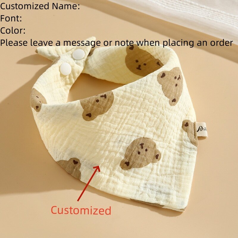 Wielofunkcyjny śliniaczek dla niemowląt z haftowaną nazwą Ręcznik do karmienia śliną Noworodek Ściereczka do odbijania Prezent na Baby Shower