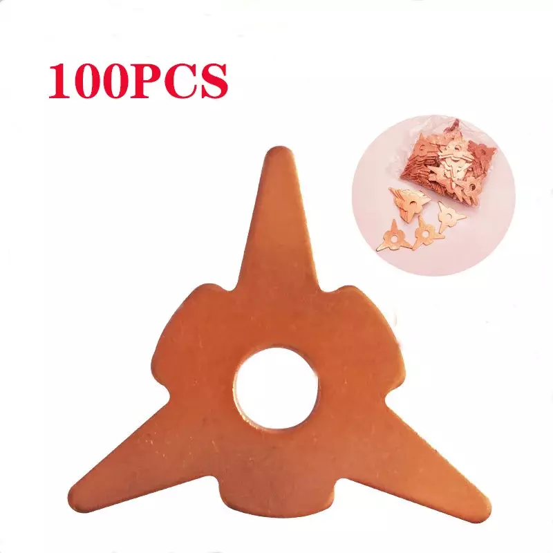 100Pcs Sheet Metal Depression Shaping Car Appearance Repair Machine Key Plum Blossom Triangle Piece Accessories Pull Ring Tool