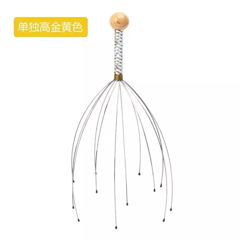 Octopus Head Massager Scalp Massager Relaxation Relief Body Remove Muscle Tension Tiredness Metal Head Relax Massager