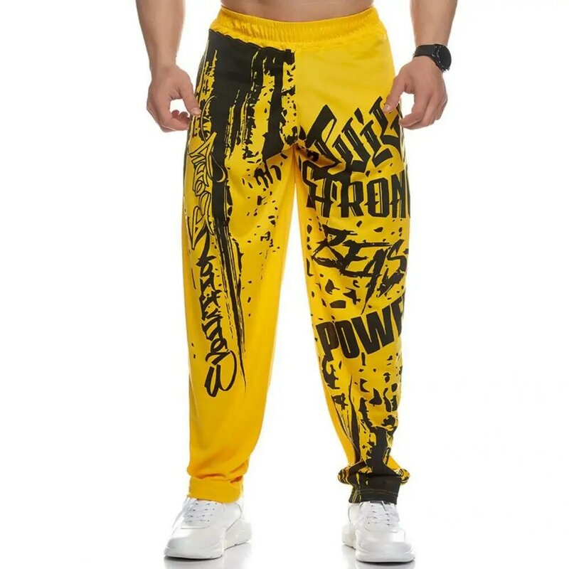 Pantalones de chándal deportivos informales con letras estampadas para correr, estilo Hip-hop, otoño