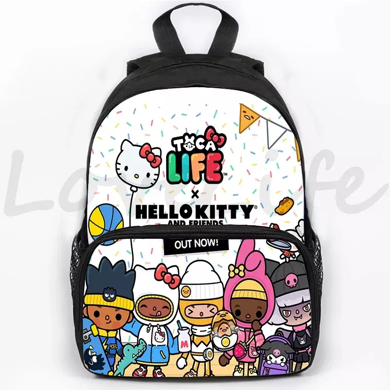 Mochila Toca Life World Softback para meninos e meninas, bonitos sacos escolares dos desenhos animados, mochila impermeável, mochila para estudantes de 16"