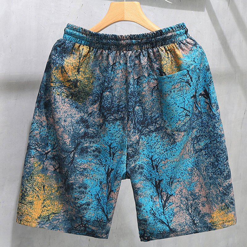 Pantalones cortos de playa Hawaianos para hombre, ropa de calle de Hip Hop, Tie-dye, talla grande 10XL 12XL, Verano