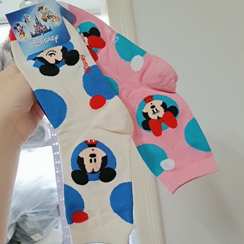 Disney Cartoon Mickey Minnie Daisy Duck Printing Stockings Women's Autumn and Winter New Cute Cartoon Medium Socks