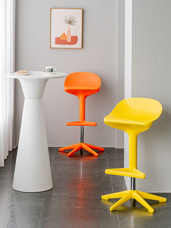 Подъемный барный стул, домашняя мебель, оранжевые высокие стулья, барный стул, можно перемещать, эластичные стулья для столовой, стул для стола, барный стул