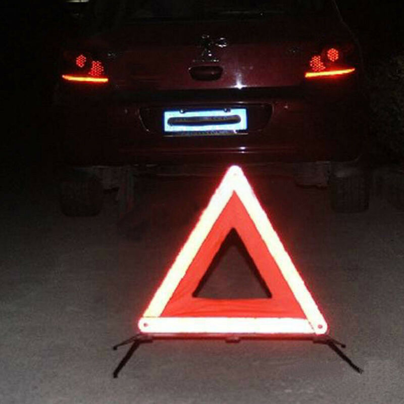 Car Emergency Warning Triangle With Reflective Jacket Breakdown Warn Safety Auto Folding Stop Sign Road Reflector Car Accessorie