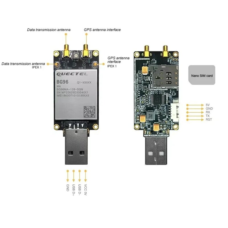 IoTCloud-Dongle USB BG96, Kit de Servicio de Desarrollo, NB-IOT de posicionamiento GPS remoto, LTE B1/B2/B3/B4/B5/B8/B12/B13/B18/B19/B20/B28, nuevo