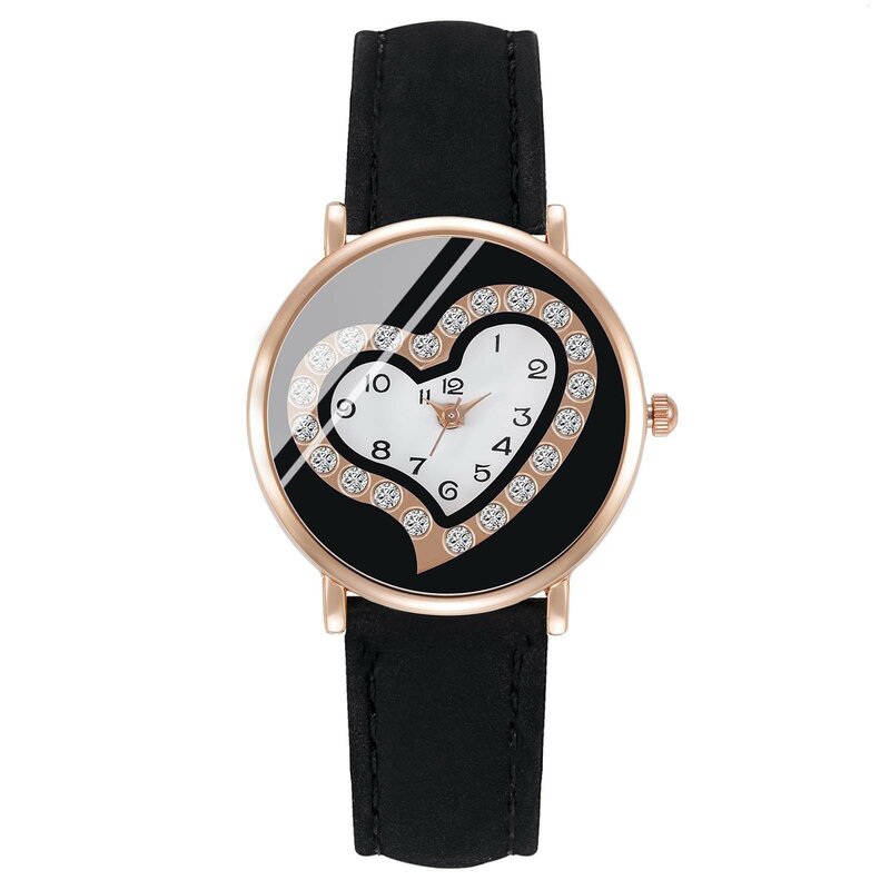 Reloj analógico de cuarzo con correa de cuero para mujer, pulsera elegante con temperamento a la moda, ideal para regalo