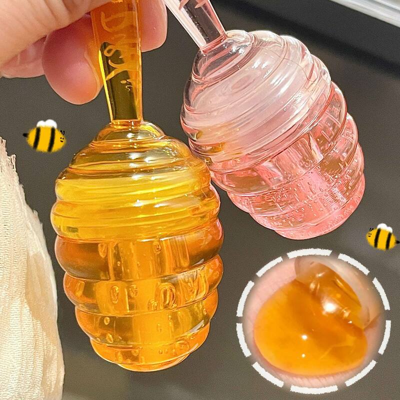 Honey Pot Lip Oil, Bálsamo labial de frutas frescas, Hidratante de longa duração, Batom líquido claro, Maquiagem Lip Gloss, Cosméticos