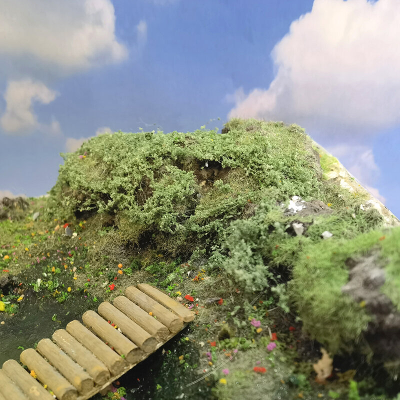 160ML/bottle Mesh Filamentous Sponge Tree Powder Cluster Shrub Vegetation DIY Scene Making Materials Railway Diorama Layout