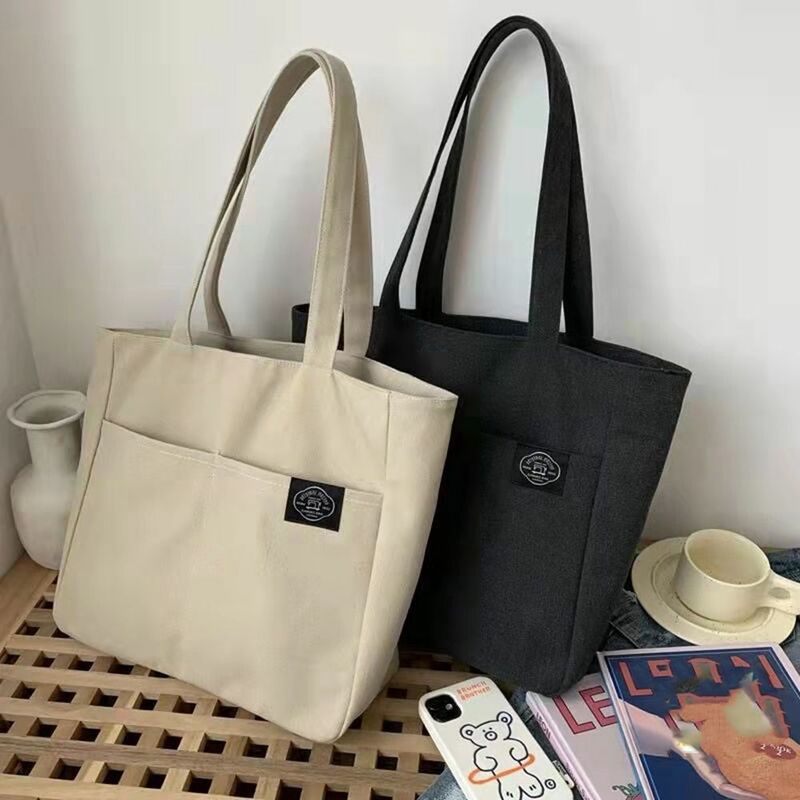 Bags Lightweight Eco Bag Shopping Books Bags Grocery Handbags For Students Tote Bag Canvas Bag Student Bags Women Shoulder Bags