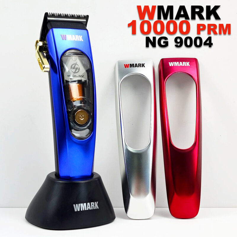 WMARK NG-9004 MAGLEV Motor 10000RPM profesional elektrik pemotong rambut DLC Blade 3-warna penyedot magnetik perumahan tukang cukur toko