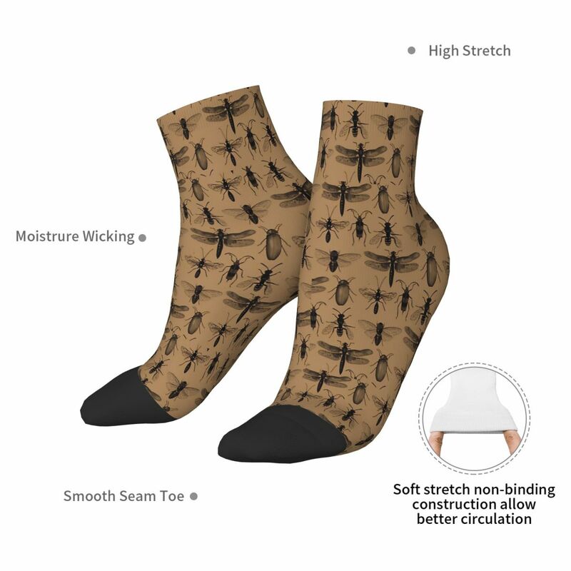 Entomology Studies Pattern Ankle Socks Male Mens Women Winter Stockings Polyester