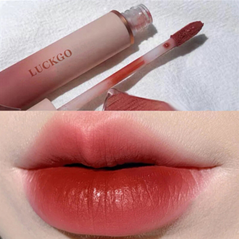 Moisturizing Velvet Matte Lip Gloss Waterproof Fine Texture Mist Lip Tint for Women Girls Daily Makeup