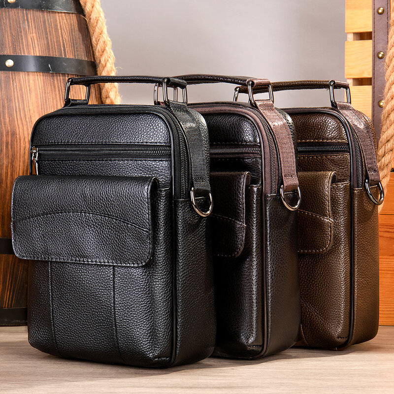 WESTAL torebki z paskiem na ramię na co dzień czarne torby kurierskie typu crossbody dla mężczyzn ipad torba typu worek skórzane męskie torby na ramię mąż