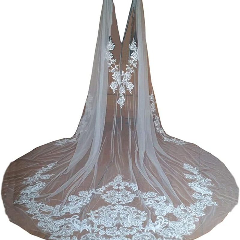 Wedding Capes Lace Bridal Veils Appliques Bridal Wraps Cathedral Length Wedding Cloak
