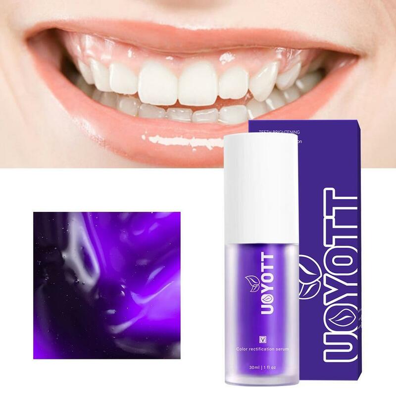 Oral Cavity Roxo Creme dental, Ilumina dentes brancos removendo amarelamento, Assistência Odontológica, Proteção Gingiva, 30ml