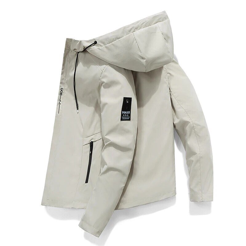 Men's Fall Fashion Print Hooded Jacket Winter Fleece Sweatshirt Knitted Zipper Long-sleeved Pullover Shirt S-4XL