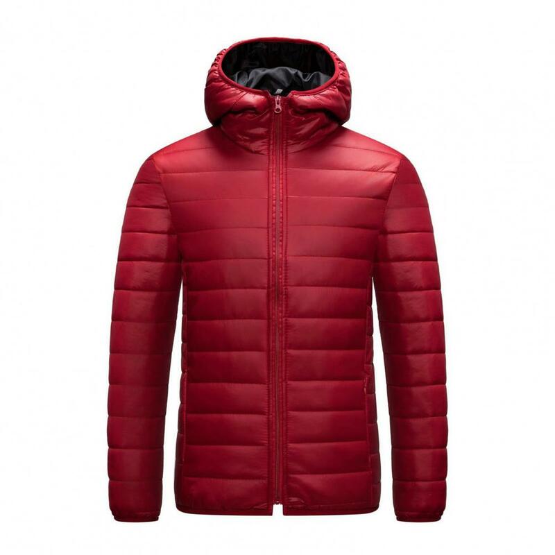 남성용 후드 집업 코튼 재킷, 캐주얼 루즈 코튼 코트, 두꺼운 패딩, 방풍, 따뜻함, 겨울