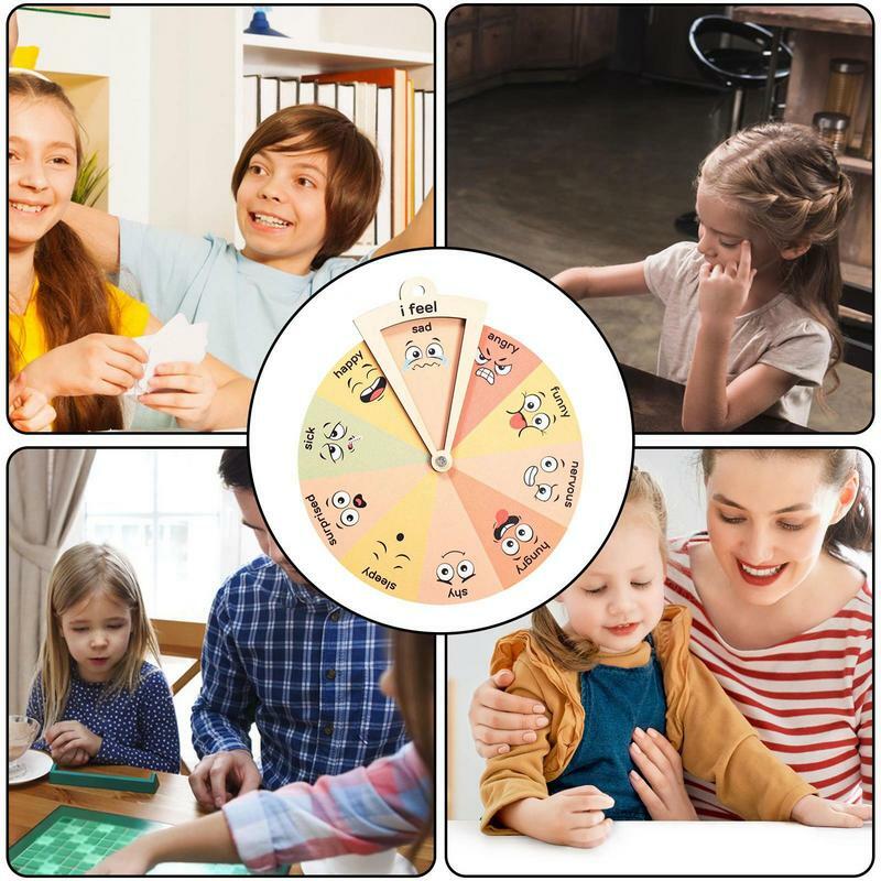 Gefühle Diagramm Montessori Spielzeug Emotion Rad Gefühl Ausdruck Rad psychische Gesundheit Gefühle Farbe Rad zurück zu Schul material