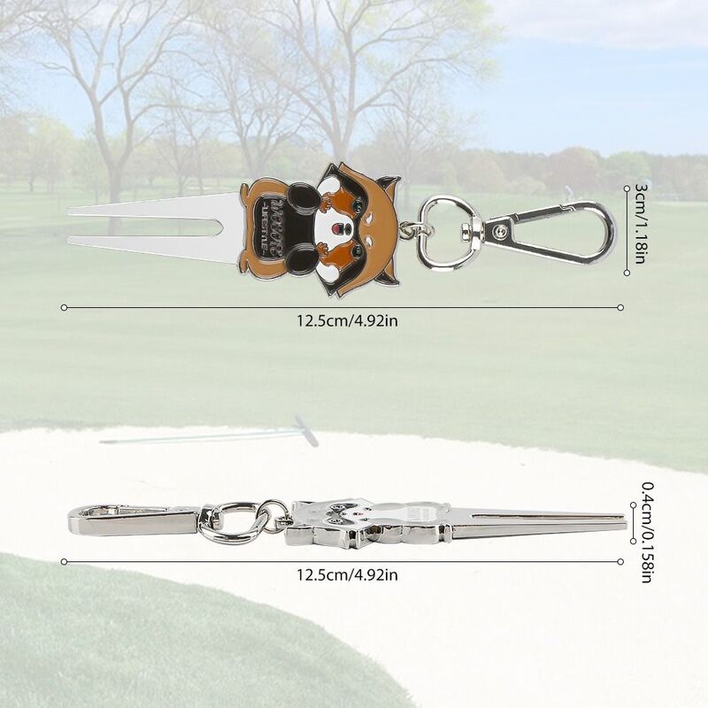 Strumento di riparazione Divot da Golf in lega di zinco Multi-funzionale Cartoon Golf Green Fork durevole portatile Golf Repair Fork Golf Lover