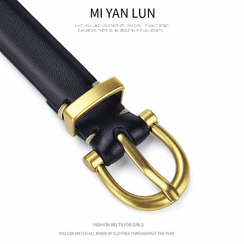 Cinturón de cuero genuino para mujer, hebilla de Metal, 3 colores, tendencia de alta calidad, nuevo