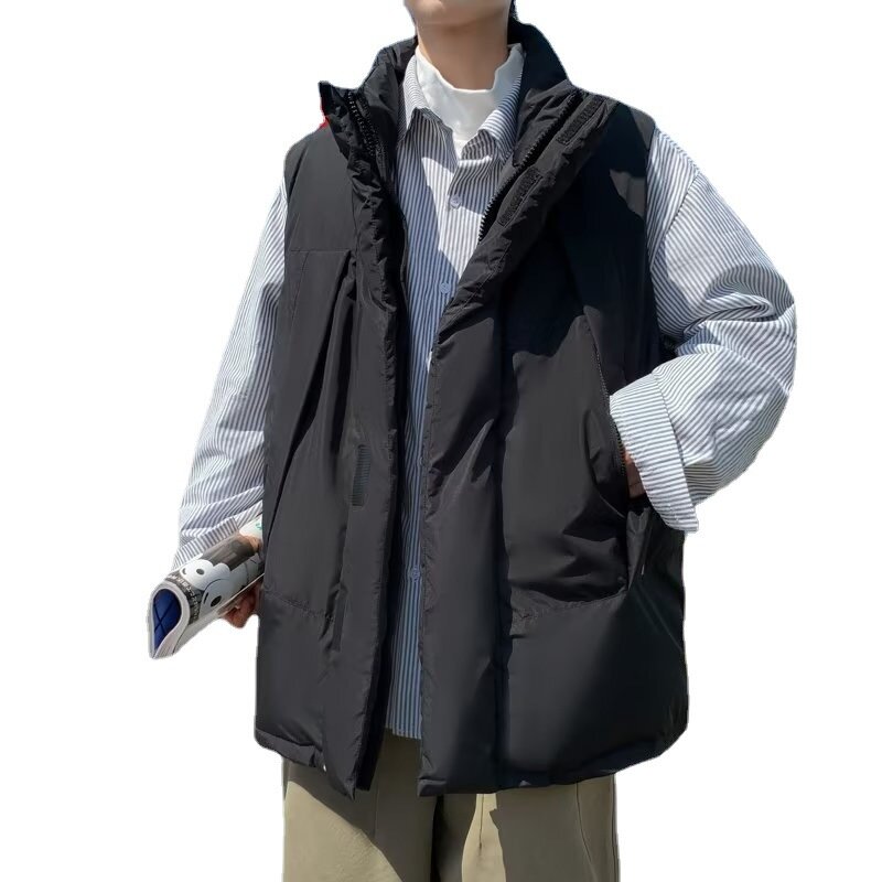 Retro Standing Collar, New Style Work Clothes, Cotton Clothes, Waistcoat, Warm Men's Fall and Winter New Loose Casual Coat