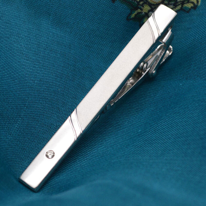 1Pc Silver Color Necktie Pin Tie Clip For Men Wedding Necktie Tie Clasp Clip Gentleman Ties Bar Tie Pin For Men's Accessories