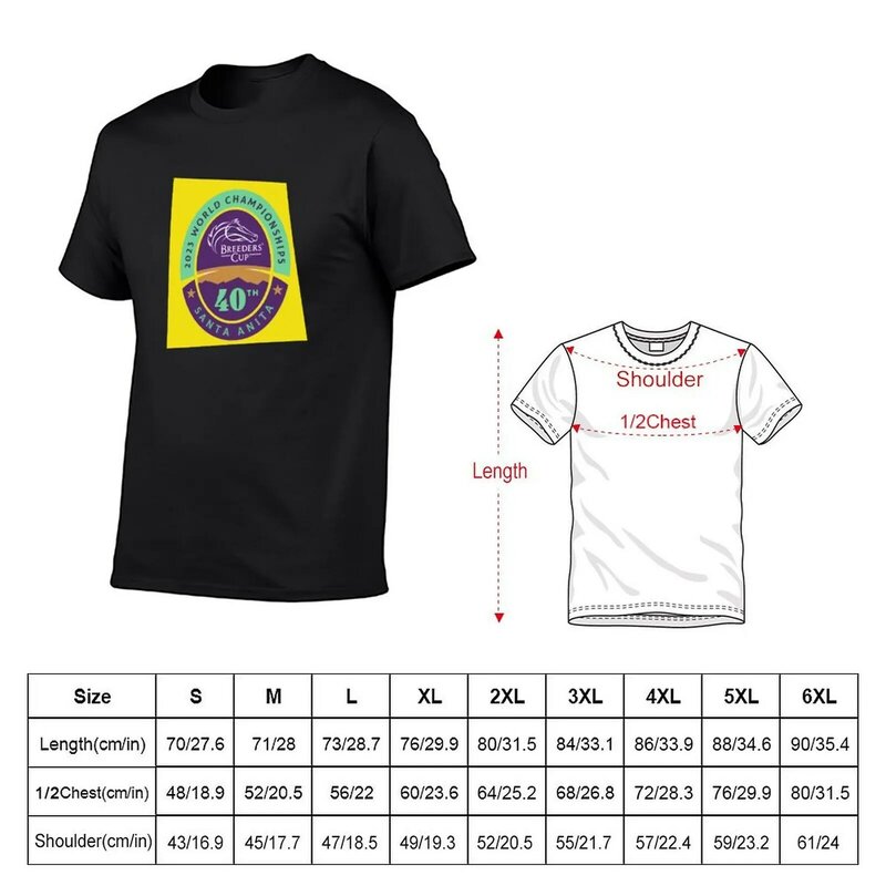 Camiseta de Santa Anita de la Copa Breeders 2023 para hombre, tops de talla grande, ropa bonita