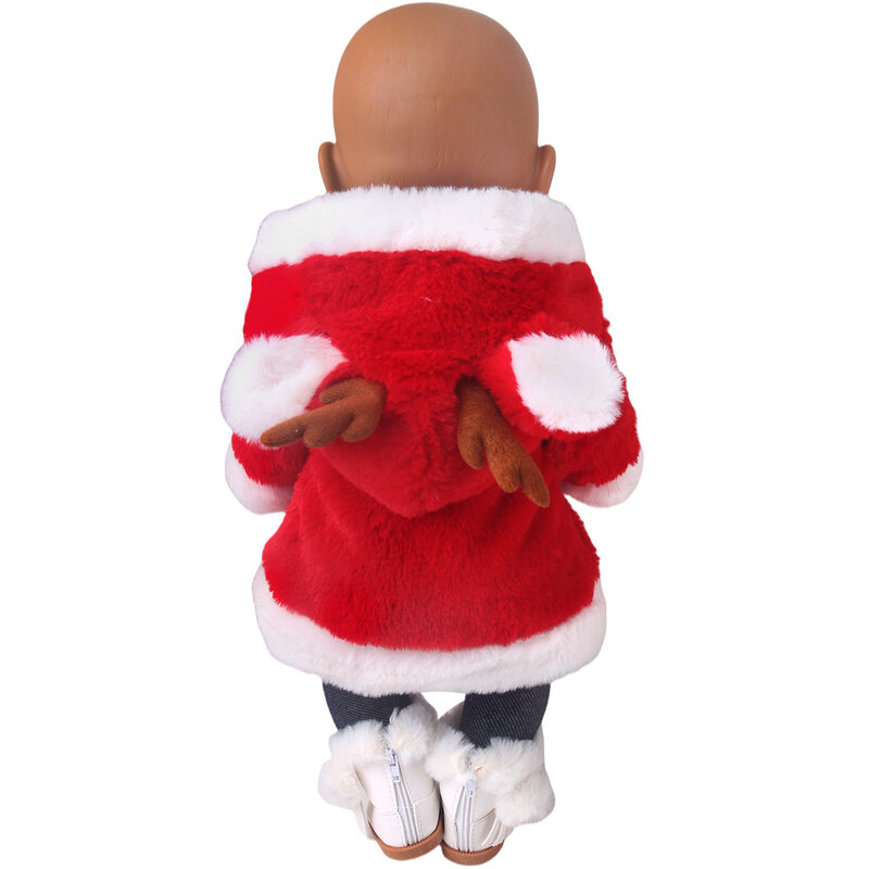 FreeShipping Christmas Red Set For 43 CM Born Baby Doll Clothes Accessories And 18 Inch American Doll Girl Toys Our Generation