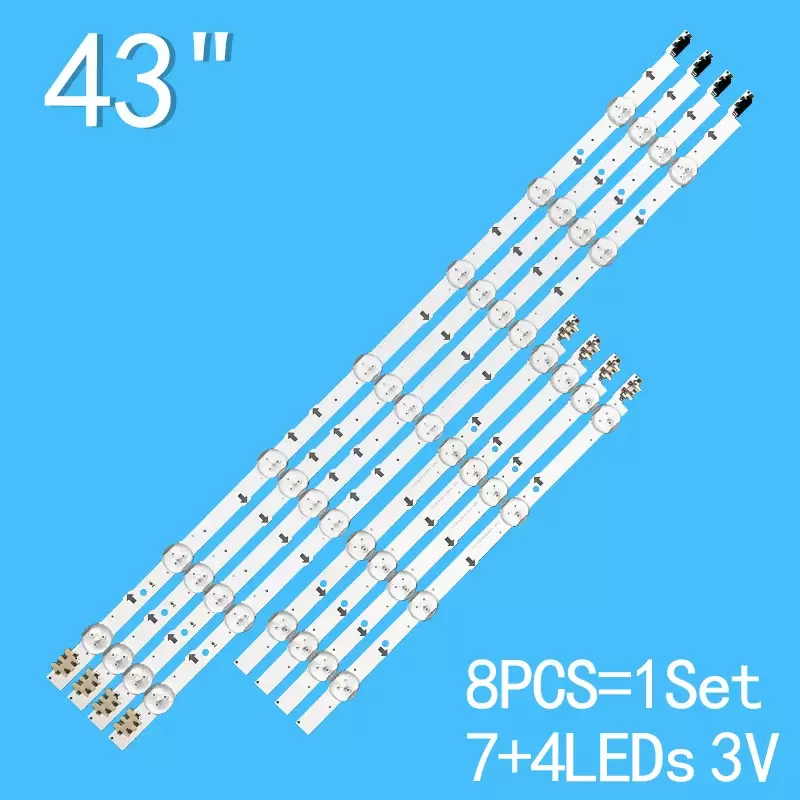 Bande de rétroéclairage LED pour UN43J5300 UA43J5088 V5DF-430DCA-R1 V5DF-430DCB-R1 BN96-36336A BN96-36337A