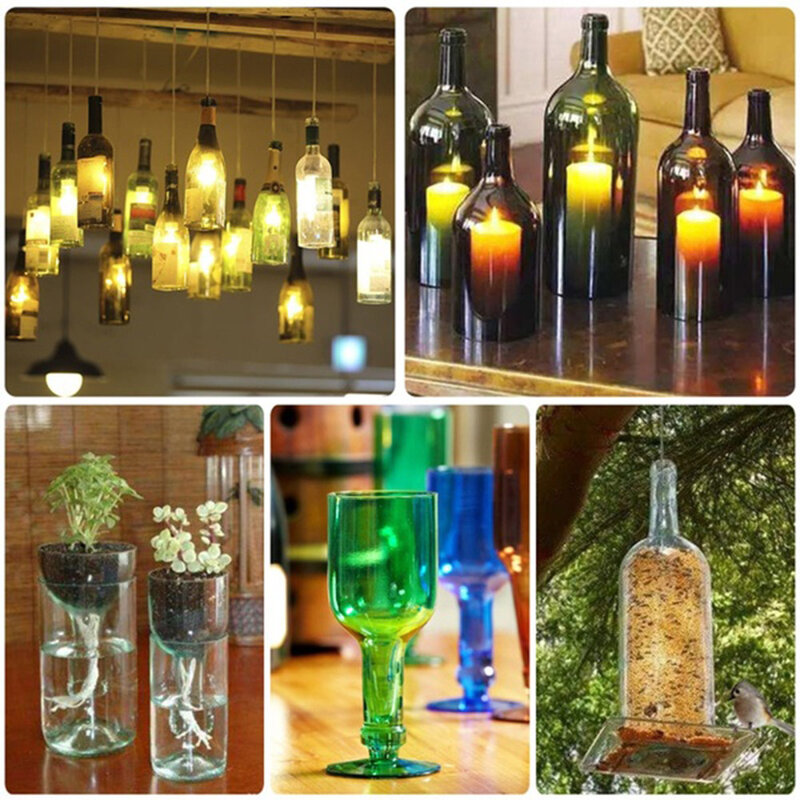 Cortador de botellas de vidrio DIY, herramienta de corte, cortador de esculturas de vidrio de vino y cerveza, máquina de corte de vidrio