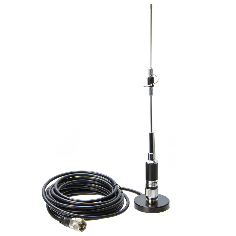Antena de banda ancha con MB60 PL259 para coche, Cable coaxial, 5M, UHF, macho, 144/430Mhz, Base magnética para ham, CR-77