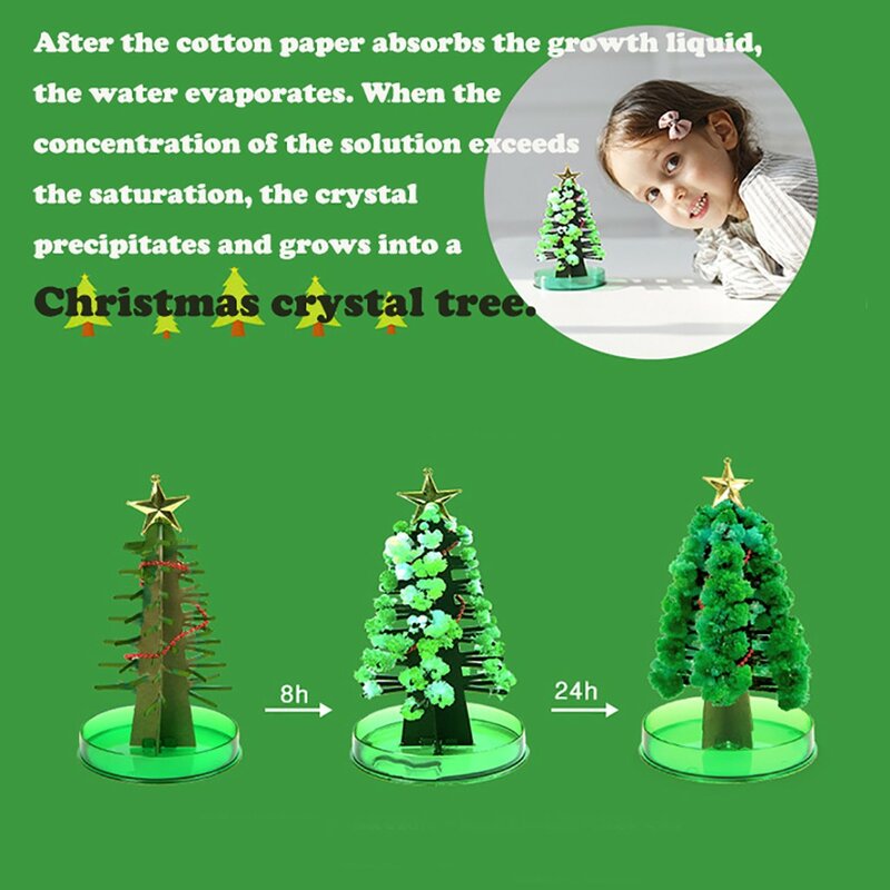 Juguete de floración de árbol de papel, artesanías de papel coloridas creativas, regalo de Navidad, juguetes educativos para niños, juegos de aprendizaje, 15ml