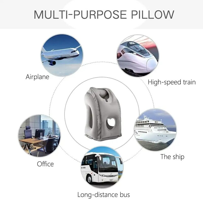 Надувной подголовник из ПВХ, подушки для поддержки подбородка для самолета, самолета, автомобиля, офиса, подушки для сна