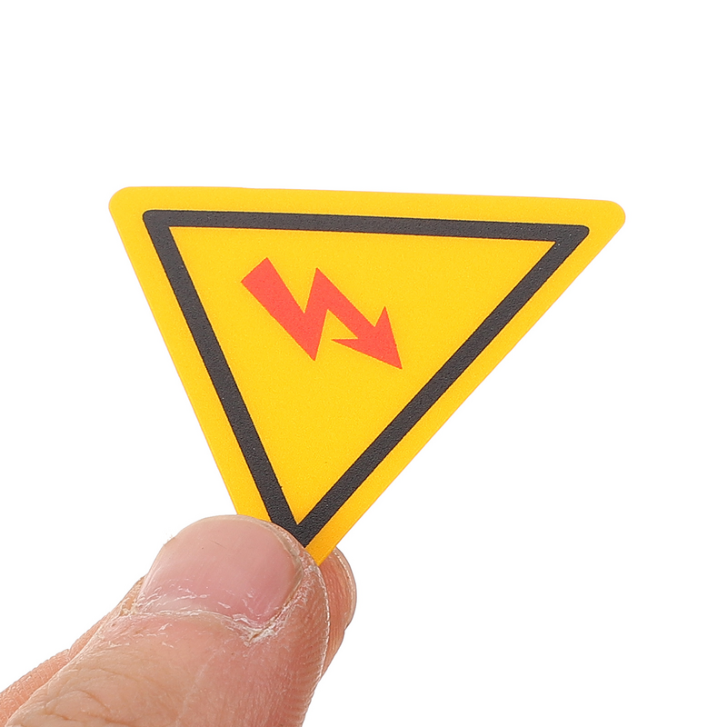 Pegatinas de precaución con logotipo de 2 piezas, etiquetas eléctricas de alto voltaje