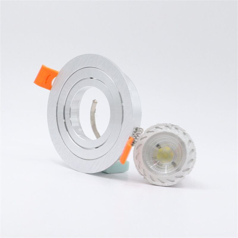 Встраиваемая рама точечного светильника GU10, круглая вырезанная рамка 70 мм, встраиваемая фоторамка с зажимом