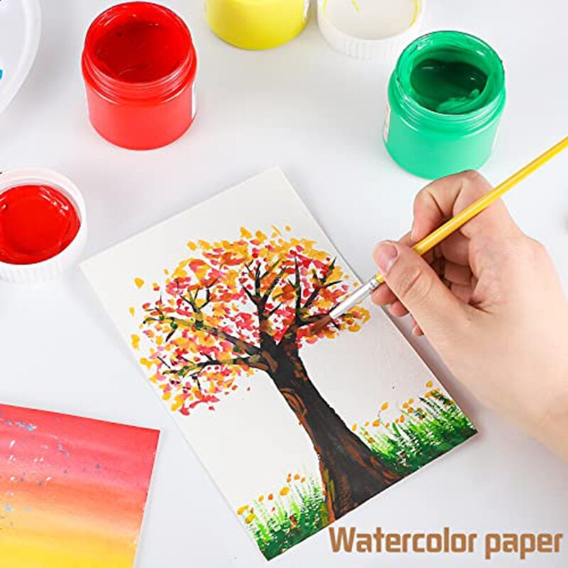 1Set Watercolor Paper Bulk Watercolor Sketchbook For Kids Child Adults Artists Drawing(5 X 7 Inch)