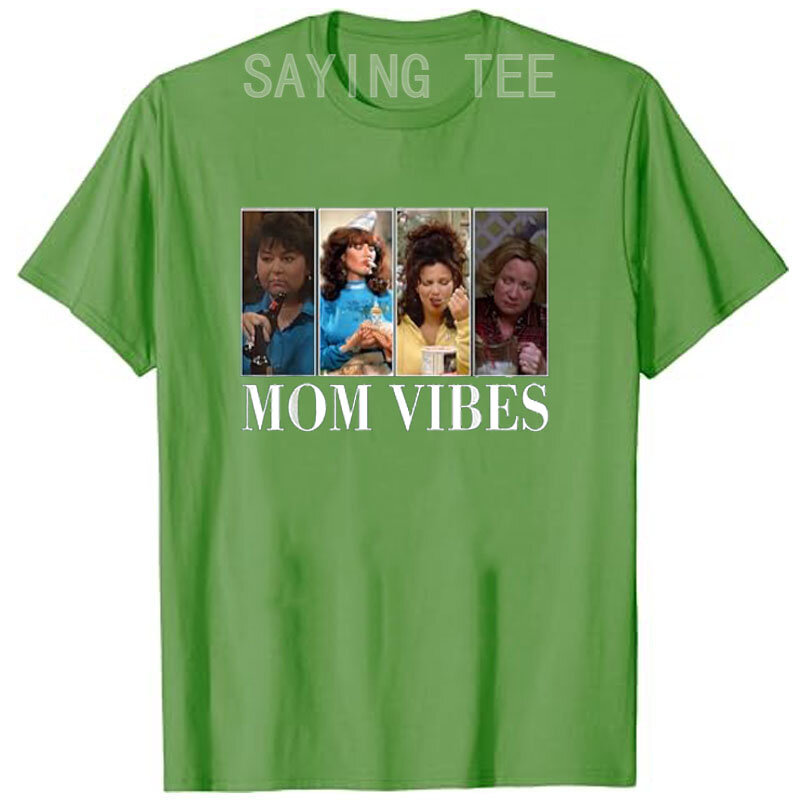 90's Mom Vibes lucu Mom Life Mother's Day Wife Hadiah kaus Wanita Fashion 90s Mama Tee Top gaya Retro humoris ibu pakaian