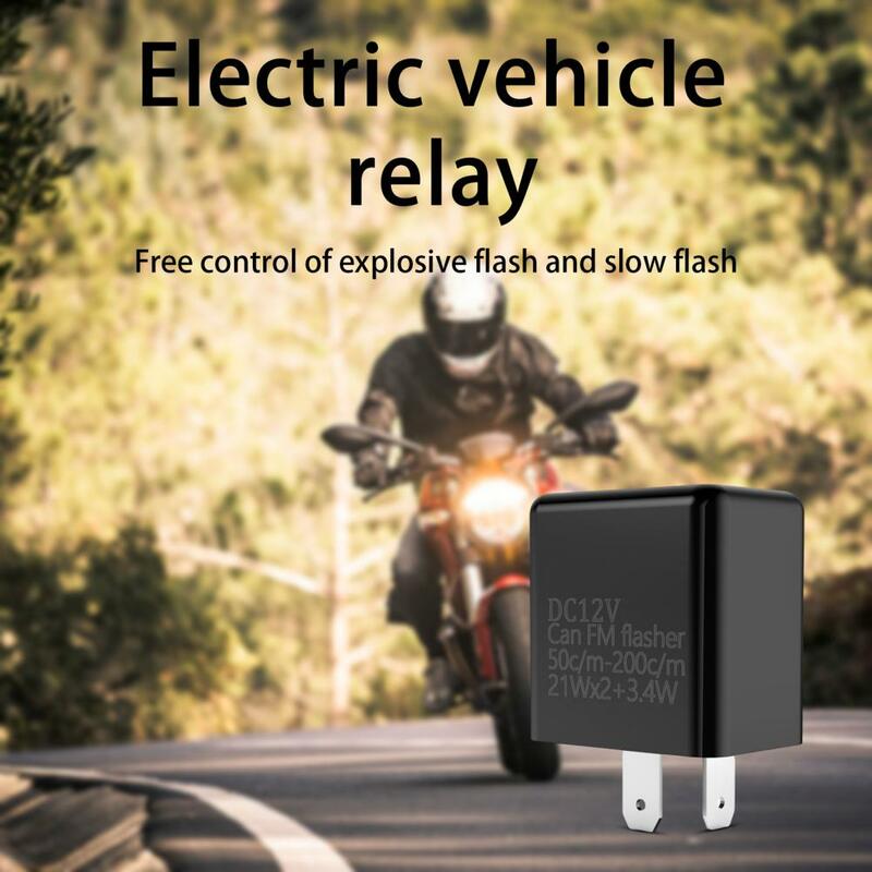 Excelente indicador de señal de giro para motocicleta, relé de Flash de 12V, relé de vehículo eléctrico de 3 engranajes ajustable para motocicleta