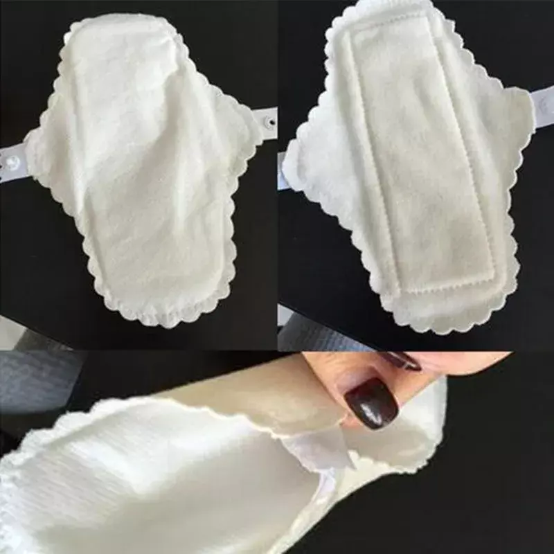 3Pcs Thin Reusable ผ้าฝ้ายสุขาภิบาลแผ่นกันน้ำล้างทำความสะอาดได้ Panty กางเกงในช่วงเวลา Leakproof Pad Liner Feminine Hygiene อุปกรณ์