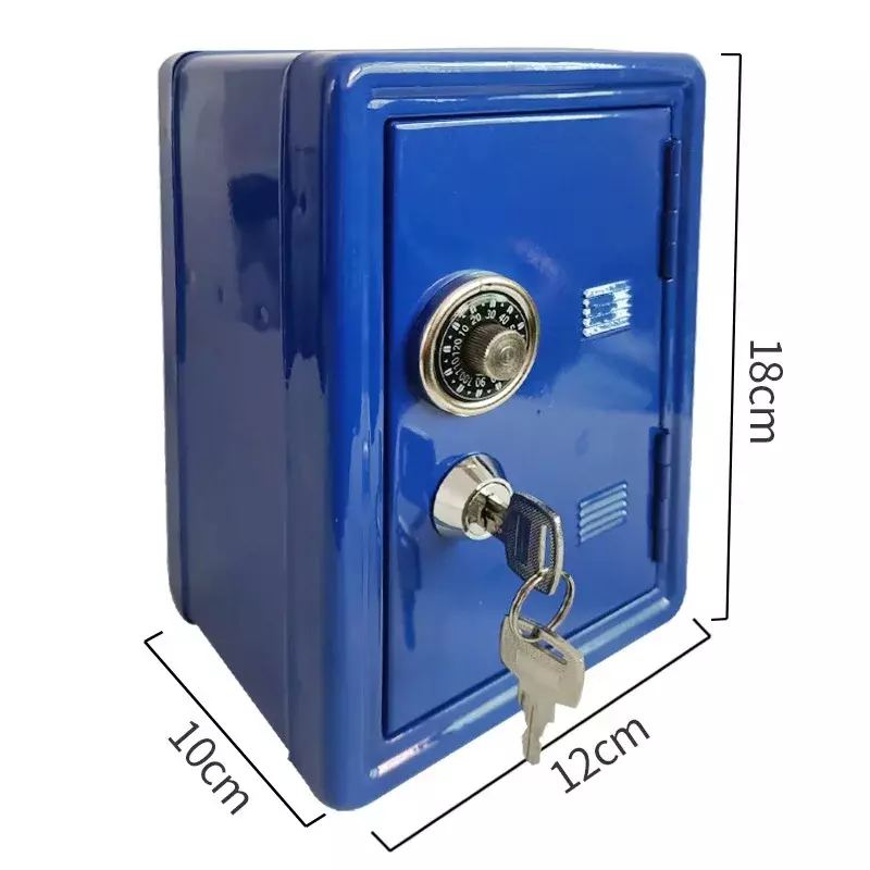 Mini Safes Metal Household Safe Box Creative Piggy Bank Key Safe Box Desktop Decoration Key Storage