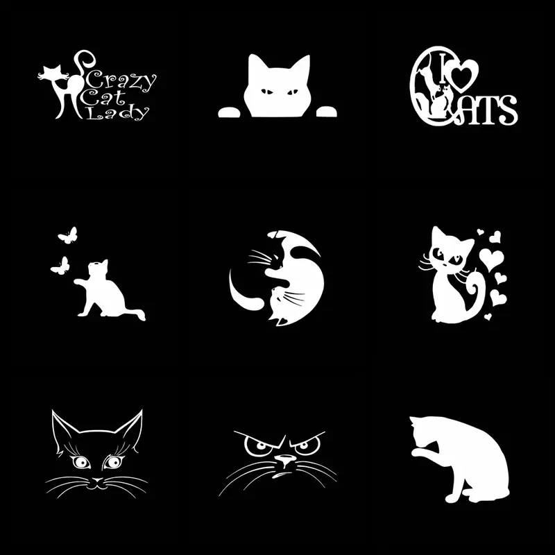 Car Sticker Hot Sale Funny Pet Cat Vinyl Decals for Car Bumper Rear Window Body Decoration Decal,