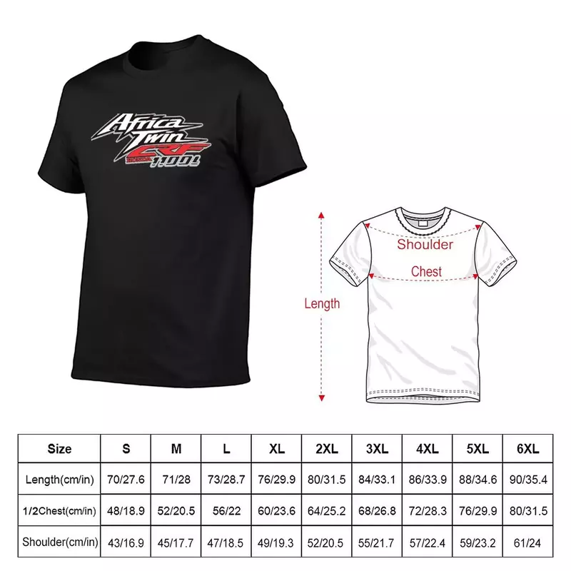 África Twin Pencil Silhouette Enduro Touring T-shirt, Plus Size Tops, camisas de moda coreana, Tees gráficos, roupas masculinas, 1100L